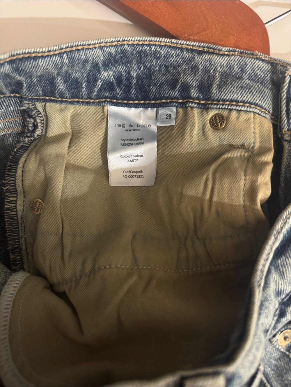Rag & Bone The Harlow Mid-Rise Ankle Straight Jeans 29 NWT Light Wash - Picture 8 of 8